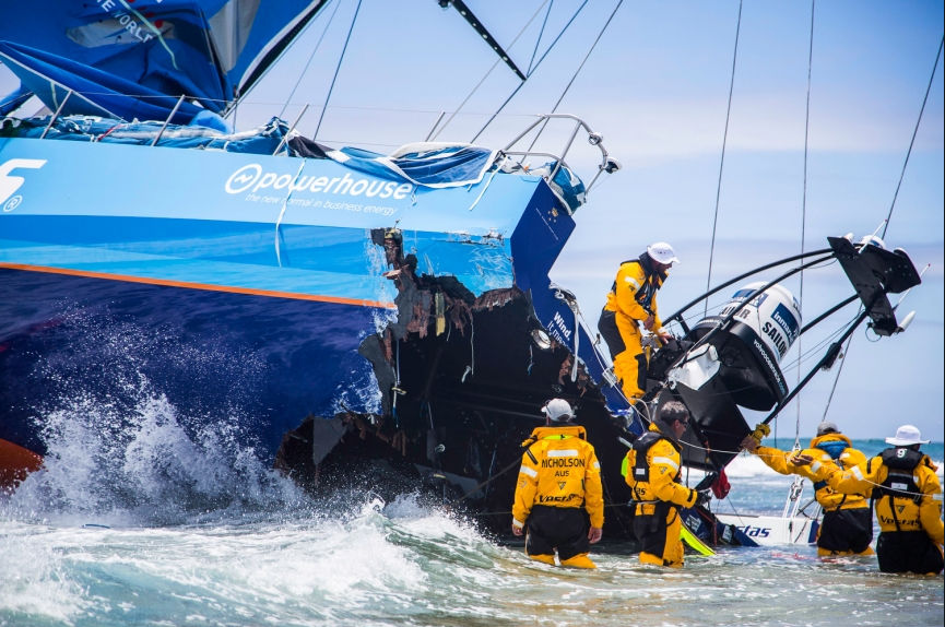 Volvo ocean race crash