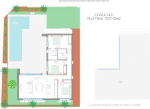 Floor plan for the villas for sale in San Javier Murcia